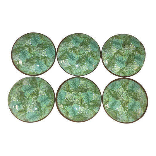 Set of 6 Tropical Forest Canapy  Wood Cabinet Knobs