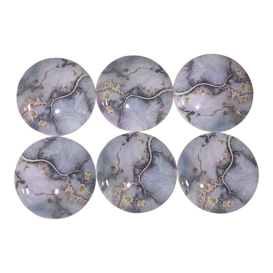 Set of 6 Frozen Tundra Print Wood Cabinet Knobs