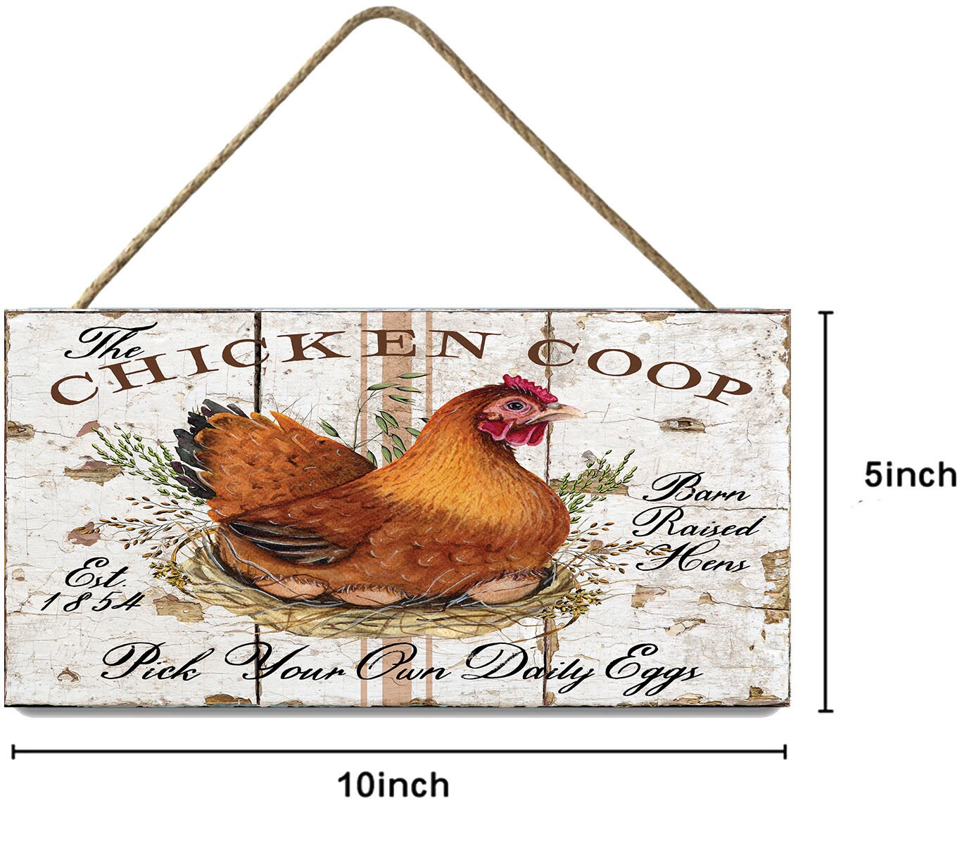 The Chicken Coop Printed Handmade Wood Sign