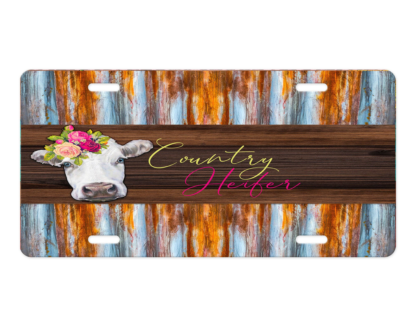 Country Heifer Aluminum Front License Plate
