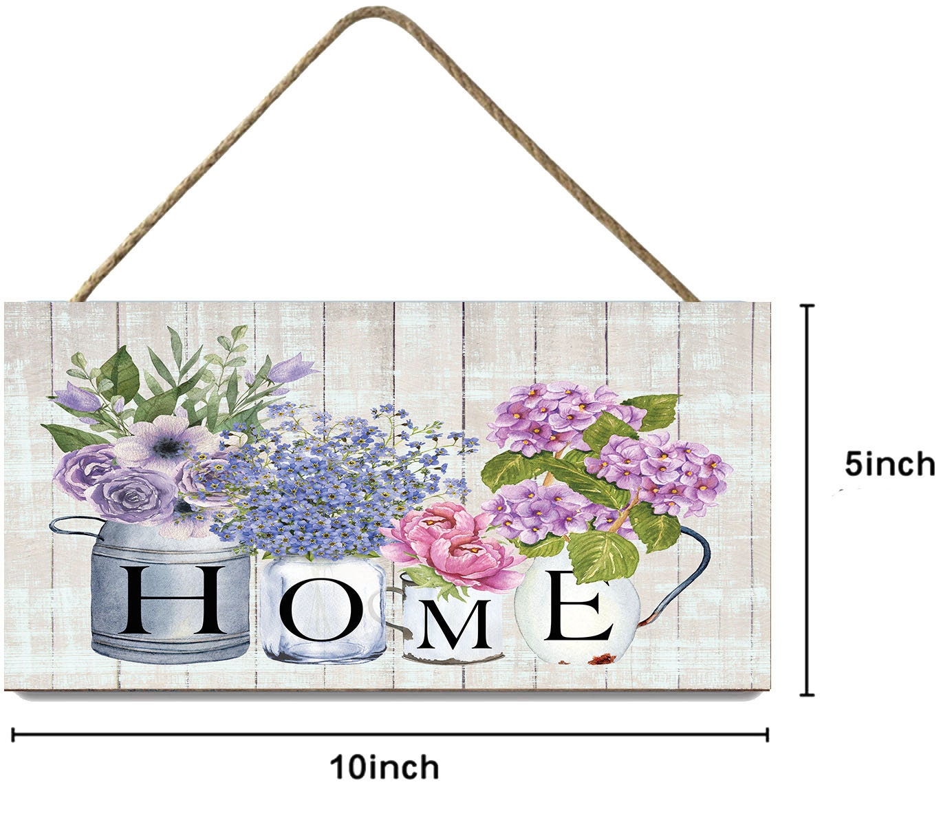 Floral Home Handmade Wood Sign