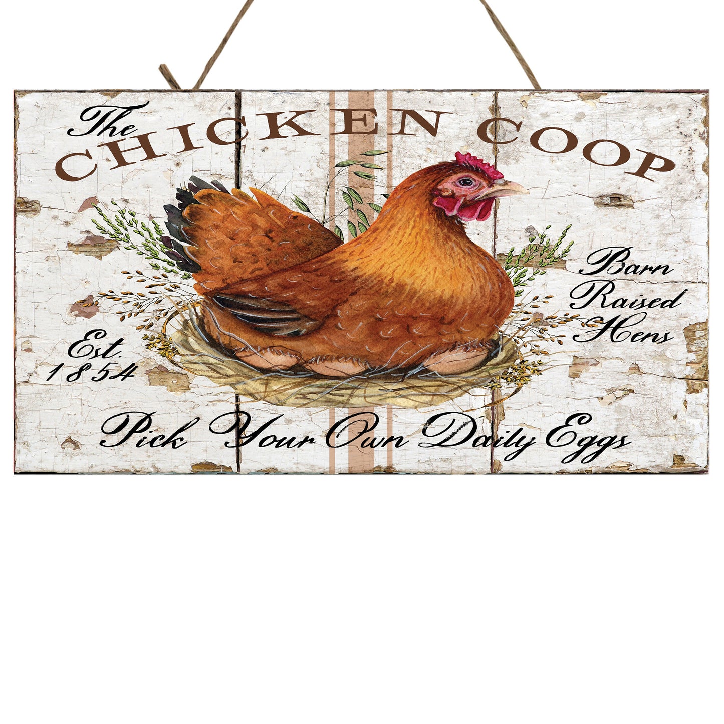 The Chicken Coop Printed Handmade Wood Sign