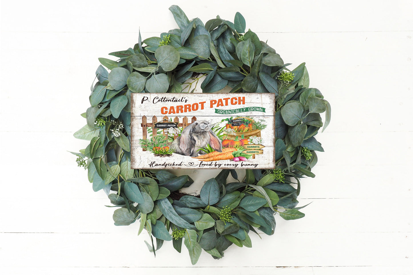 Carrot Patch Printed Handmade Wood Sign