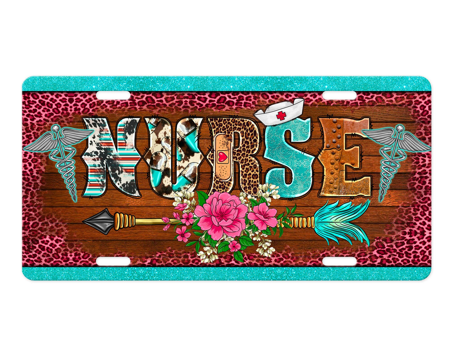 Western Nurse Aluminum Front License Plate