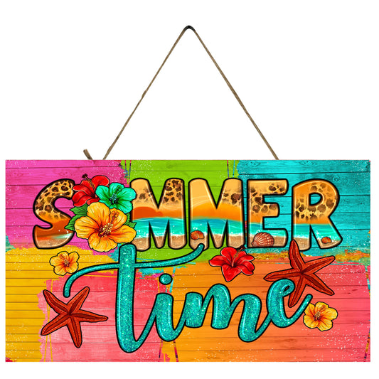 Summer Time Printed Handmade Wood Sign