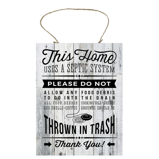 This Home Uses a Septic System Kitchen Rules Printed Handmade Wood Sign