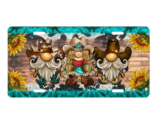 Western Gnomes Aluminum Front License Plate
