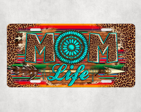 Western Mom Life Aluminum Front License Plate