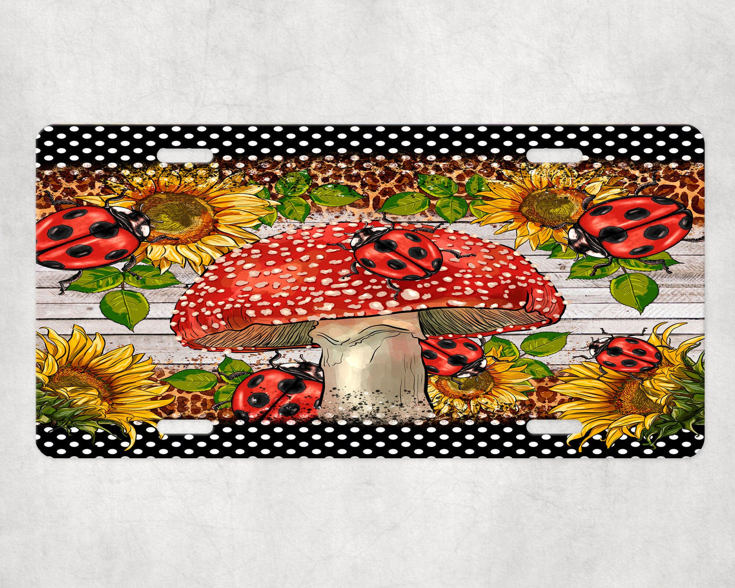 Ladybug Aluminum Front License Plate