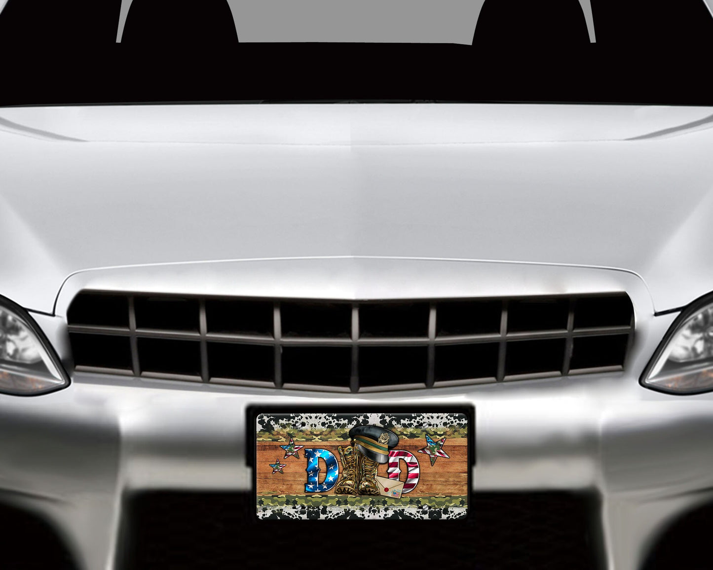 Soldier Dad Aluminum Front License Plate