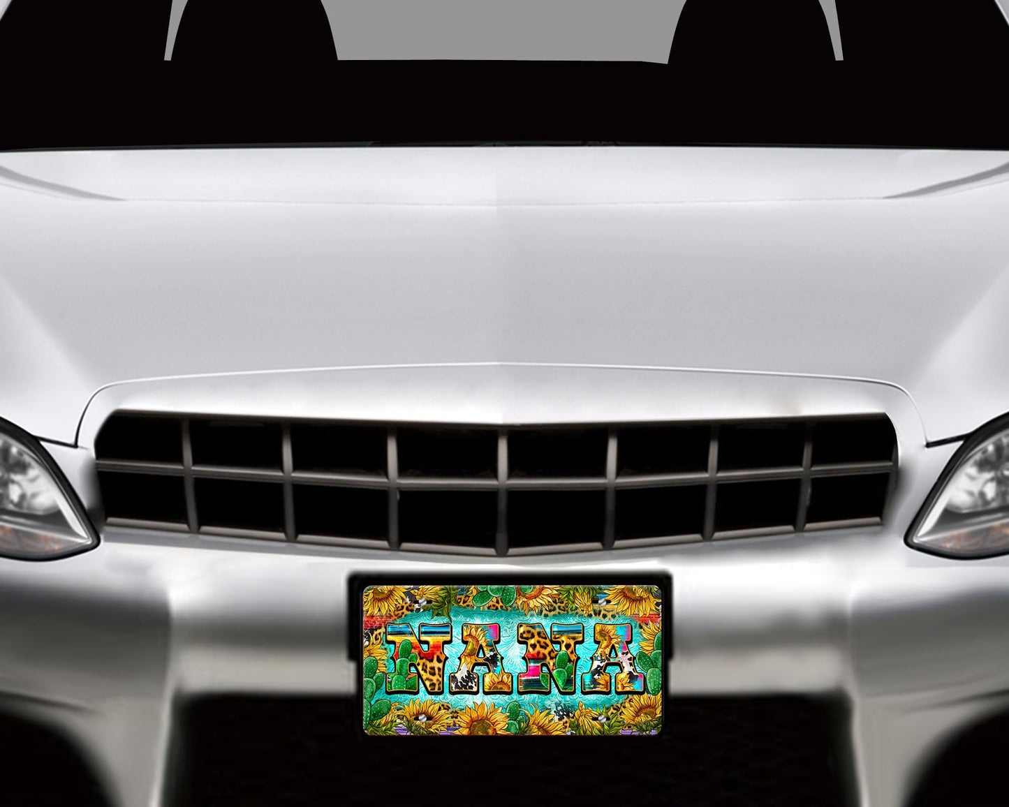 Western Sunflower Nana Aluminum Front License Plate