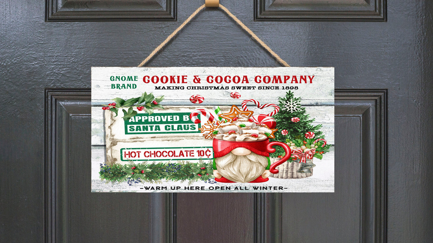 Cookie and Cocoa Co. Printed Handmade Wood Sign