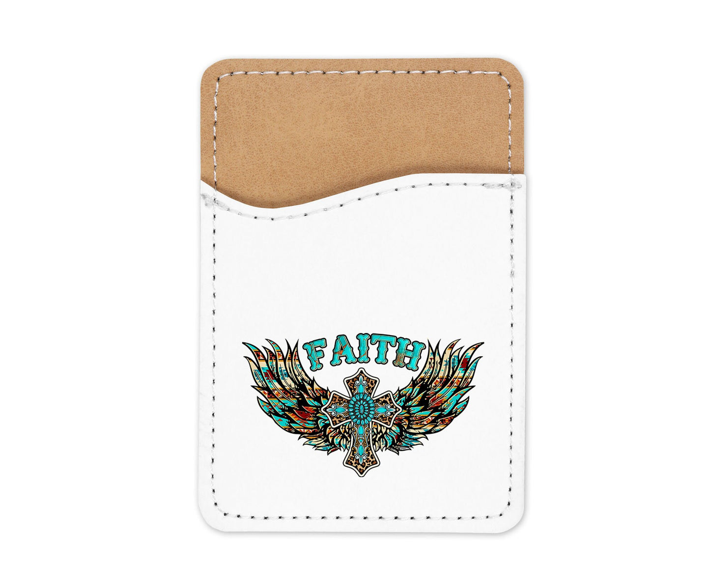 Faith Wings Phone Wallet Credit Card Holder