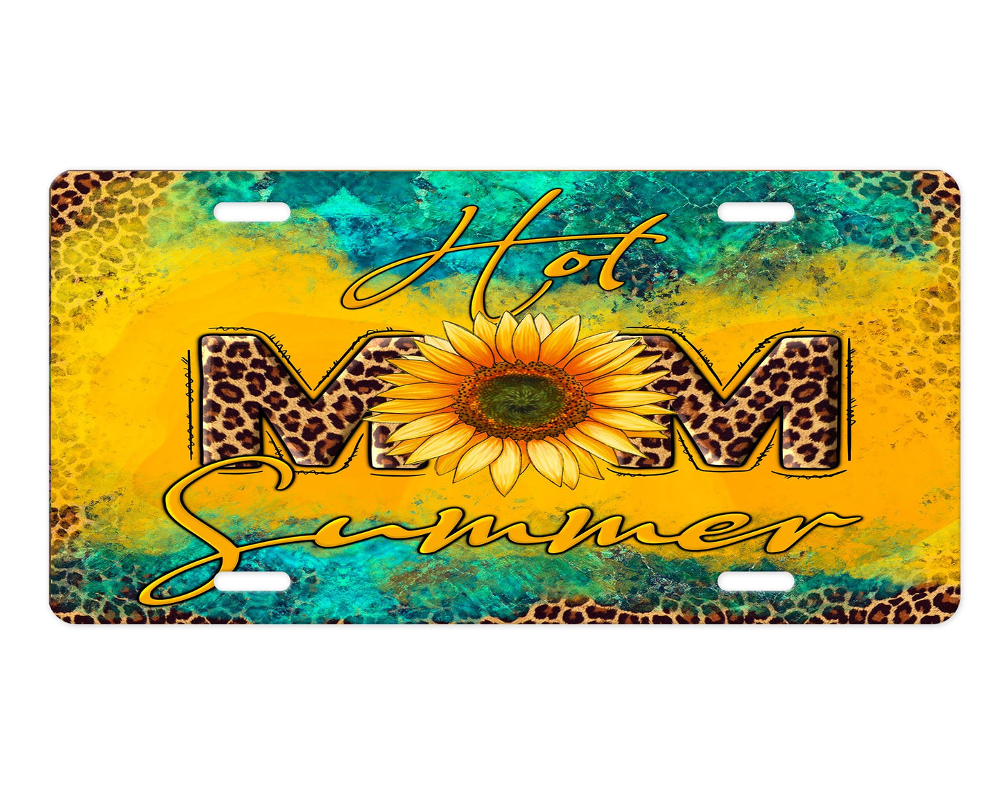 Hot Mom Summer Aluminum Front License Plate