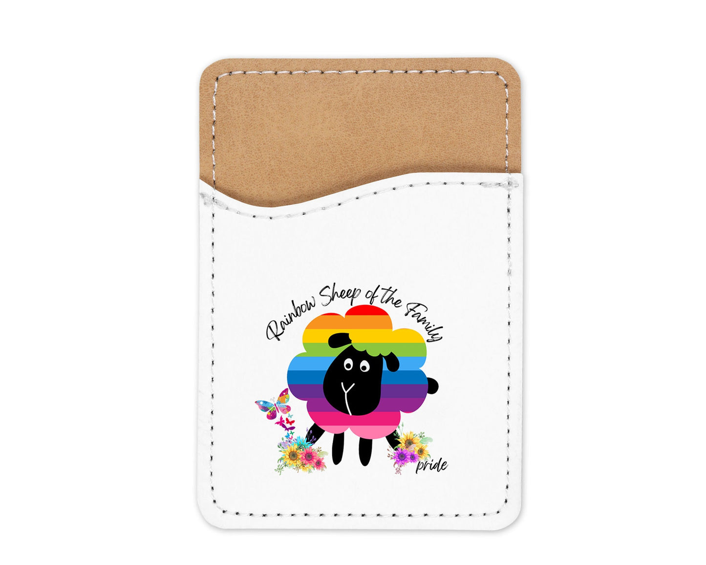 Titular de la tarjeta de crédito de la cartera del teléfono de Rainbow Sheep of the Family