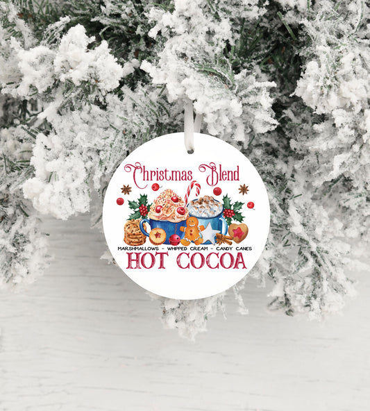 Christmas Blend Hot Cocoa Ceramic Christmas Ornament