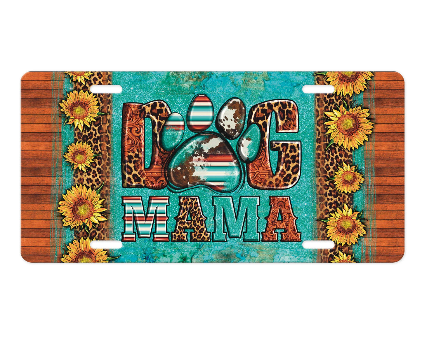 Dog Mama Aluminum Front License Plate