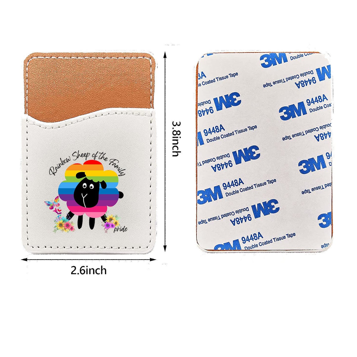 Rainbow Sheep of the Family Phone Wallet Credit Card Holder