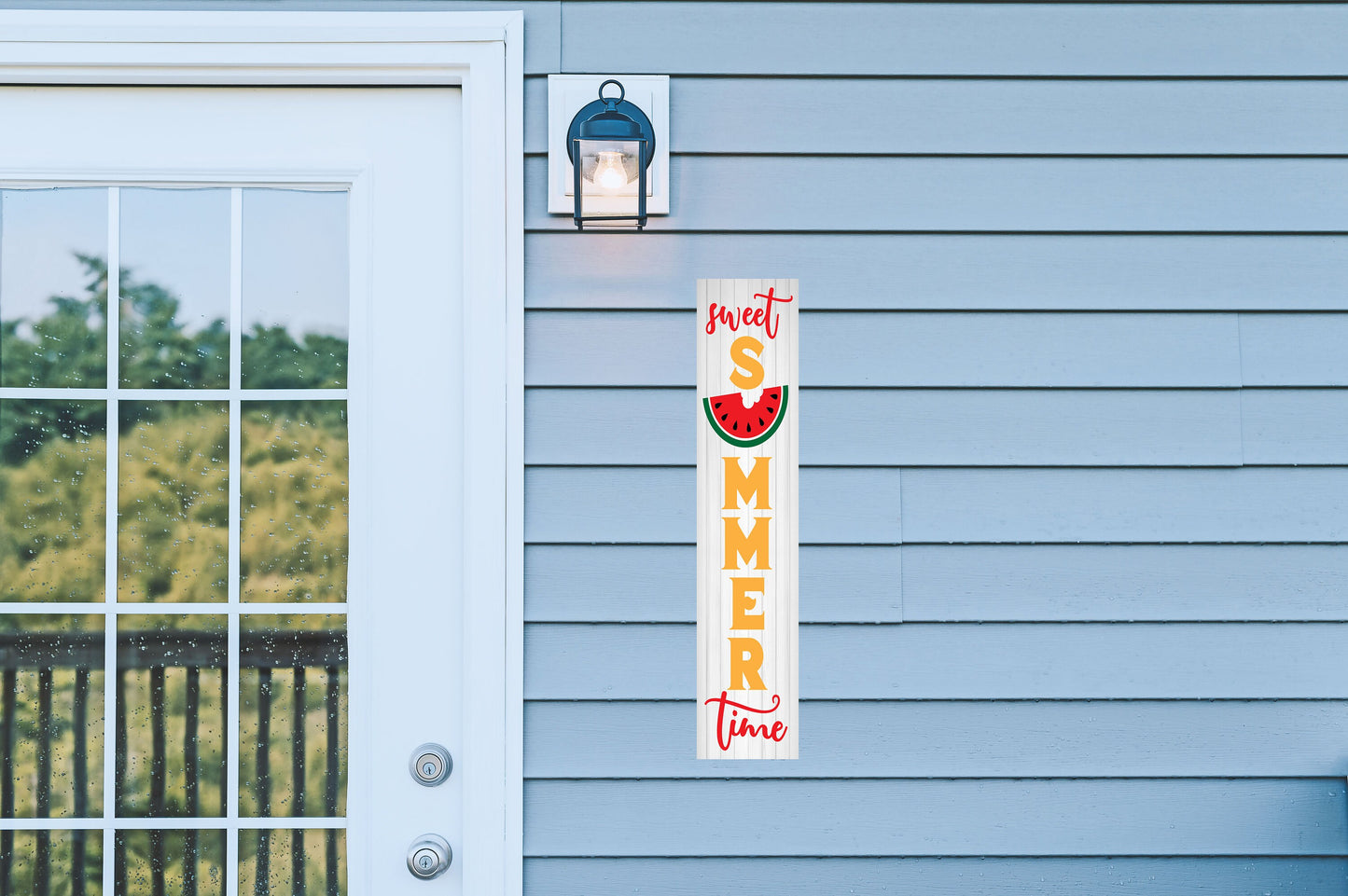 24 Inch (2 Foot Tall) Sweet Summer Time Watermelon Vertical Wood Print Sign