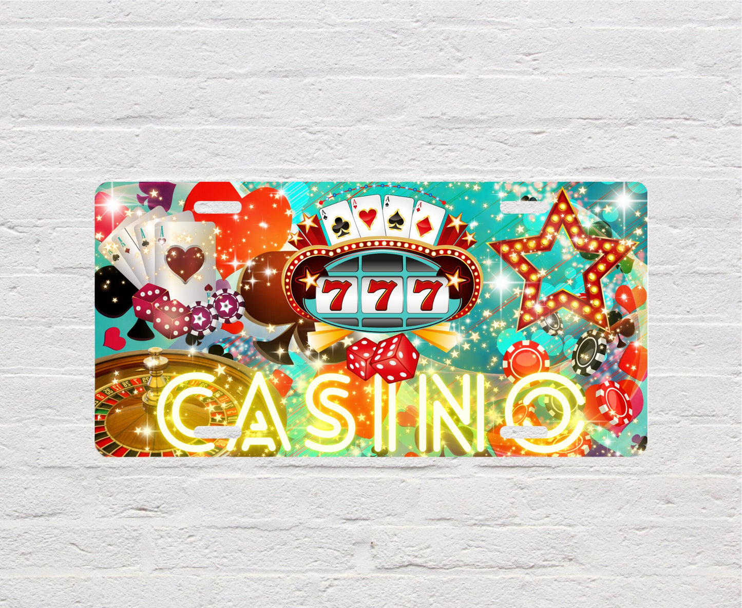 Casino Aluminum Front License Plate