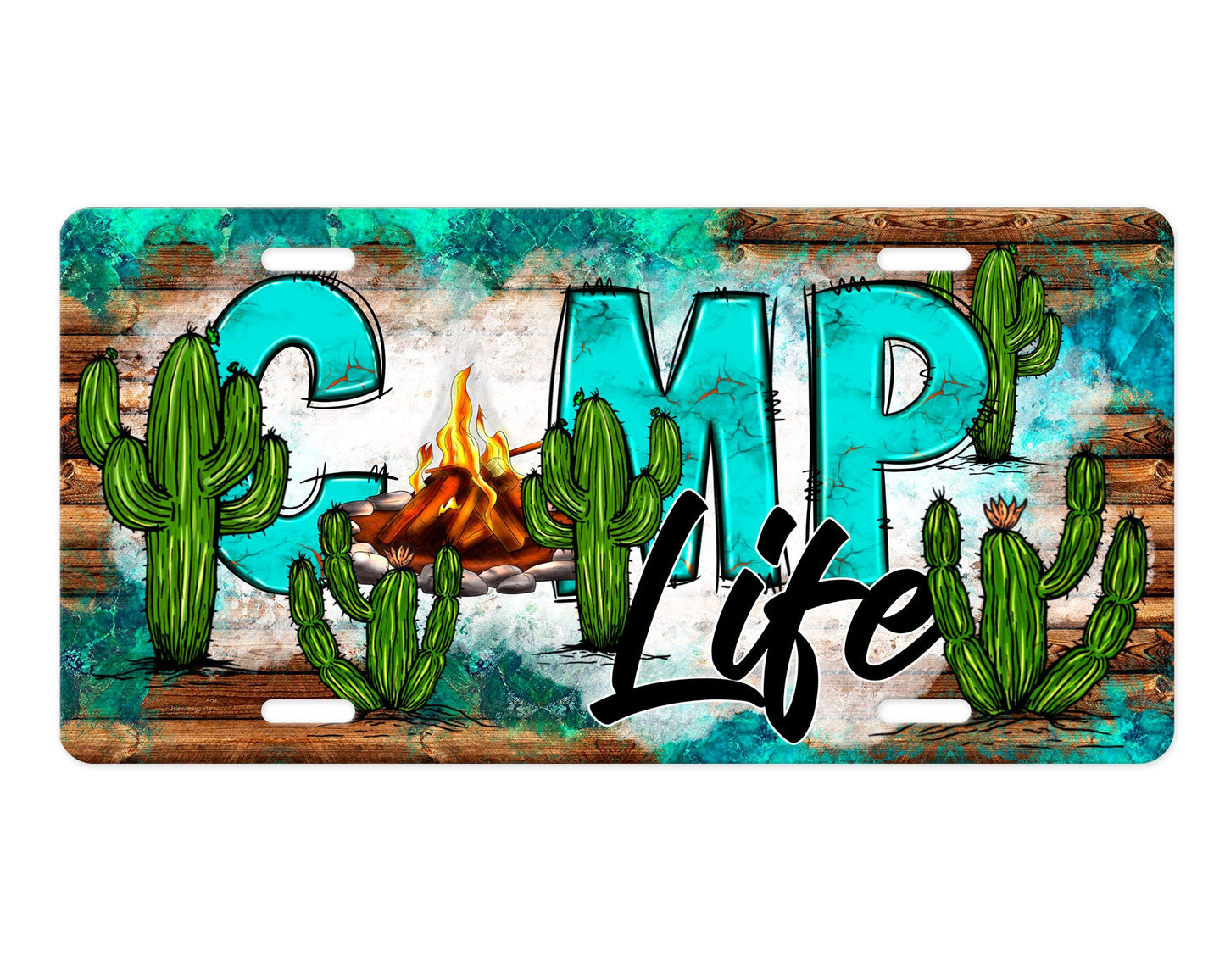 Camp Life Aluminum Front License Plate