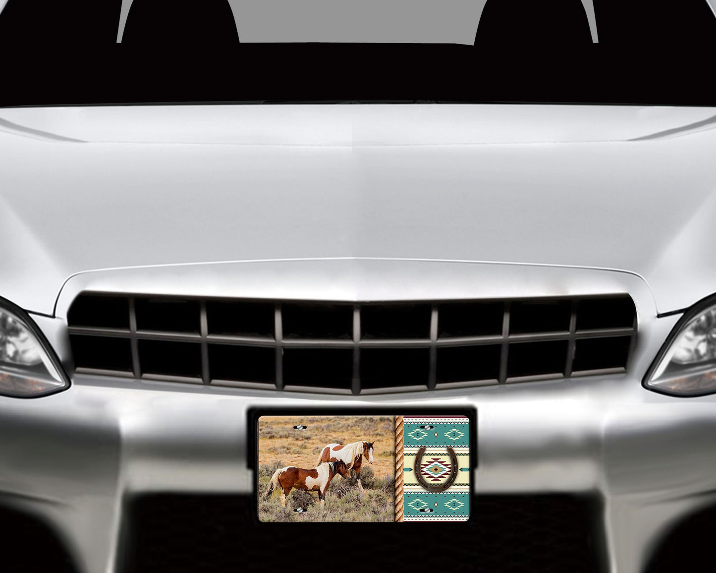 Mustangs Western Aluminum Vanity License Plate