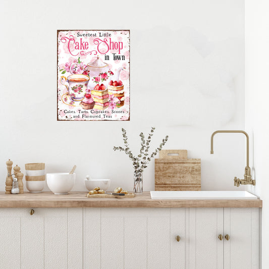 16x20 Sweetest Little Cake Shop Kitchen Wall Art Canvas Print
