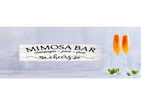 24 Inch Mimosa Bar Printed Handmade Wood Sign