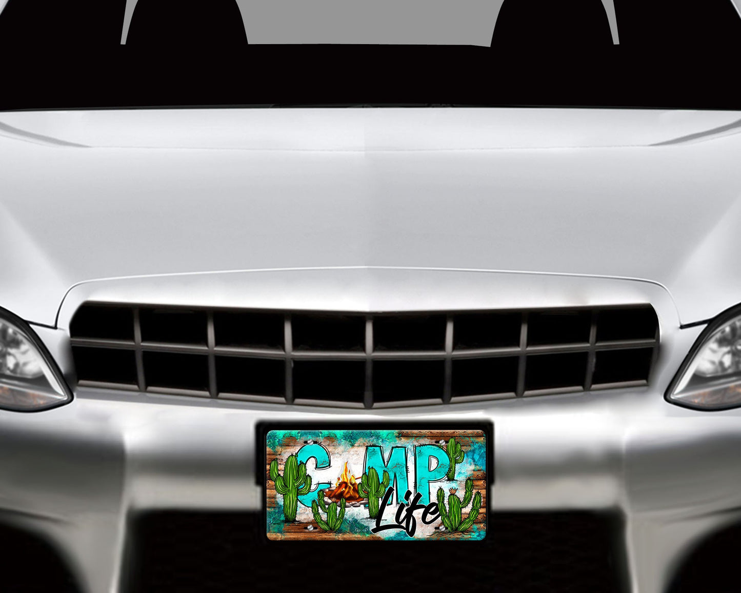 Camp Life Aluminum Front License Plate