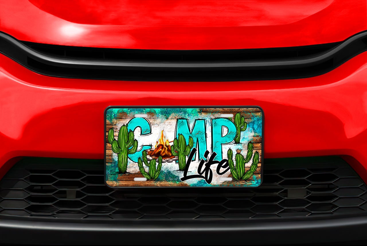 Camp Life Aluminum Front License Plate