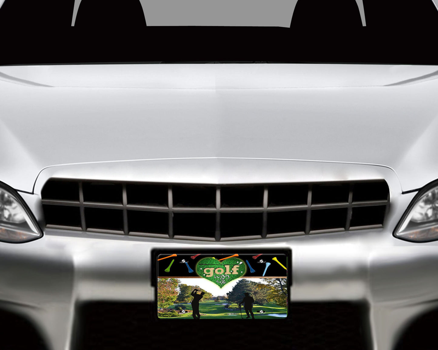 Golf Way of Life Aluminum Front License Plate