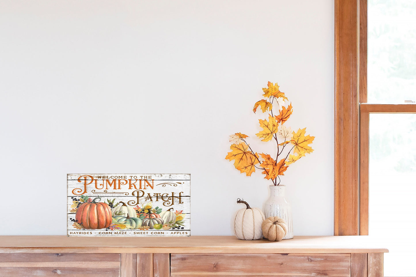 Welcome to the Pumpkin Patch Fall Printed Handmade Wood Sign