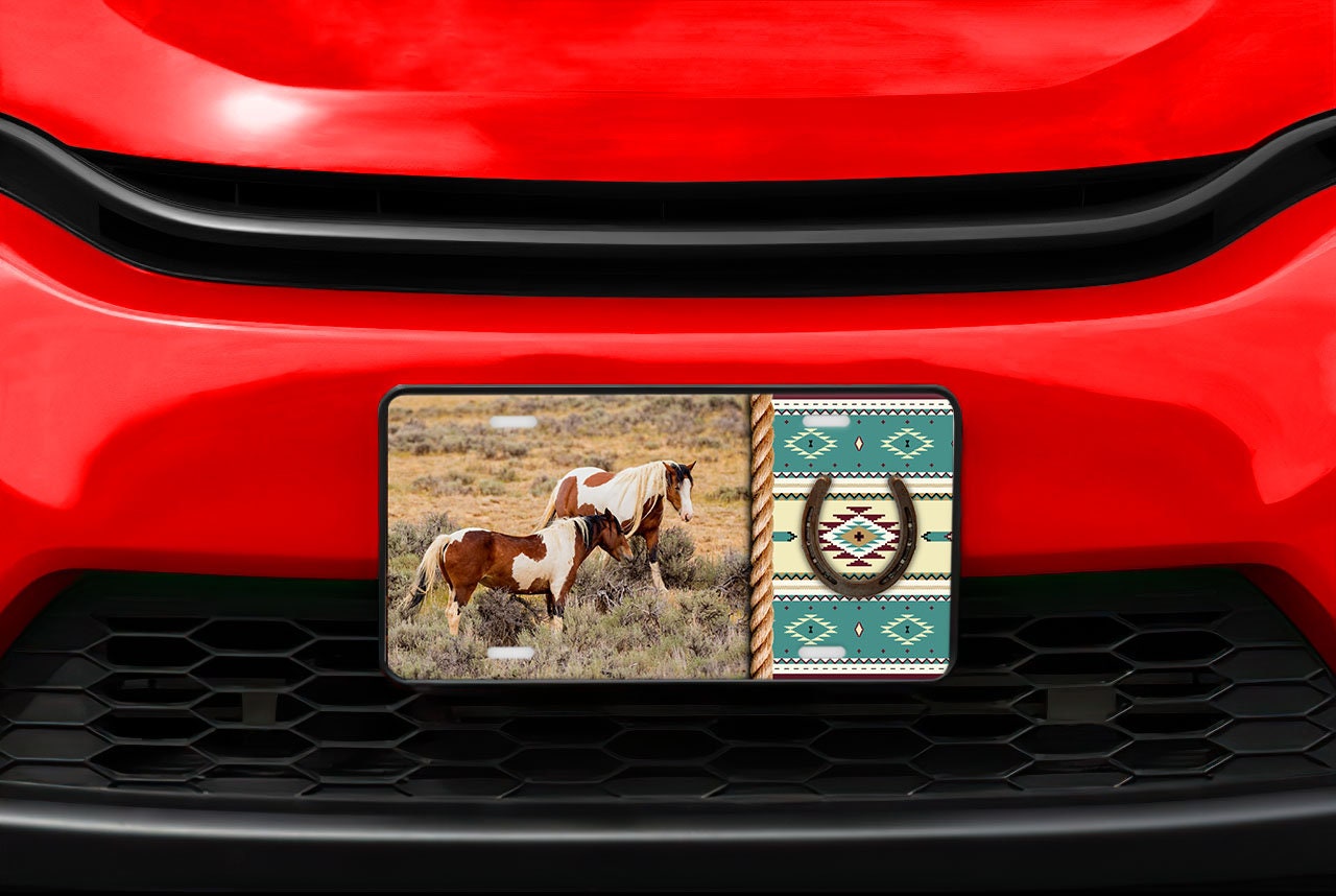 Mustangs Western Aluminum Vanity License Plate