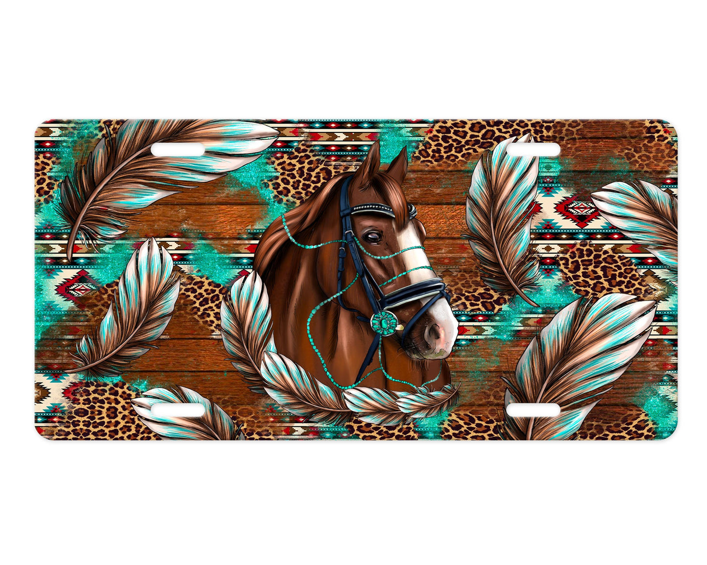 Horse Feathers Vanity Aluminum Front License Plate