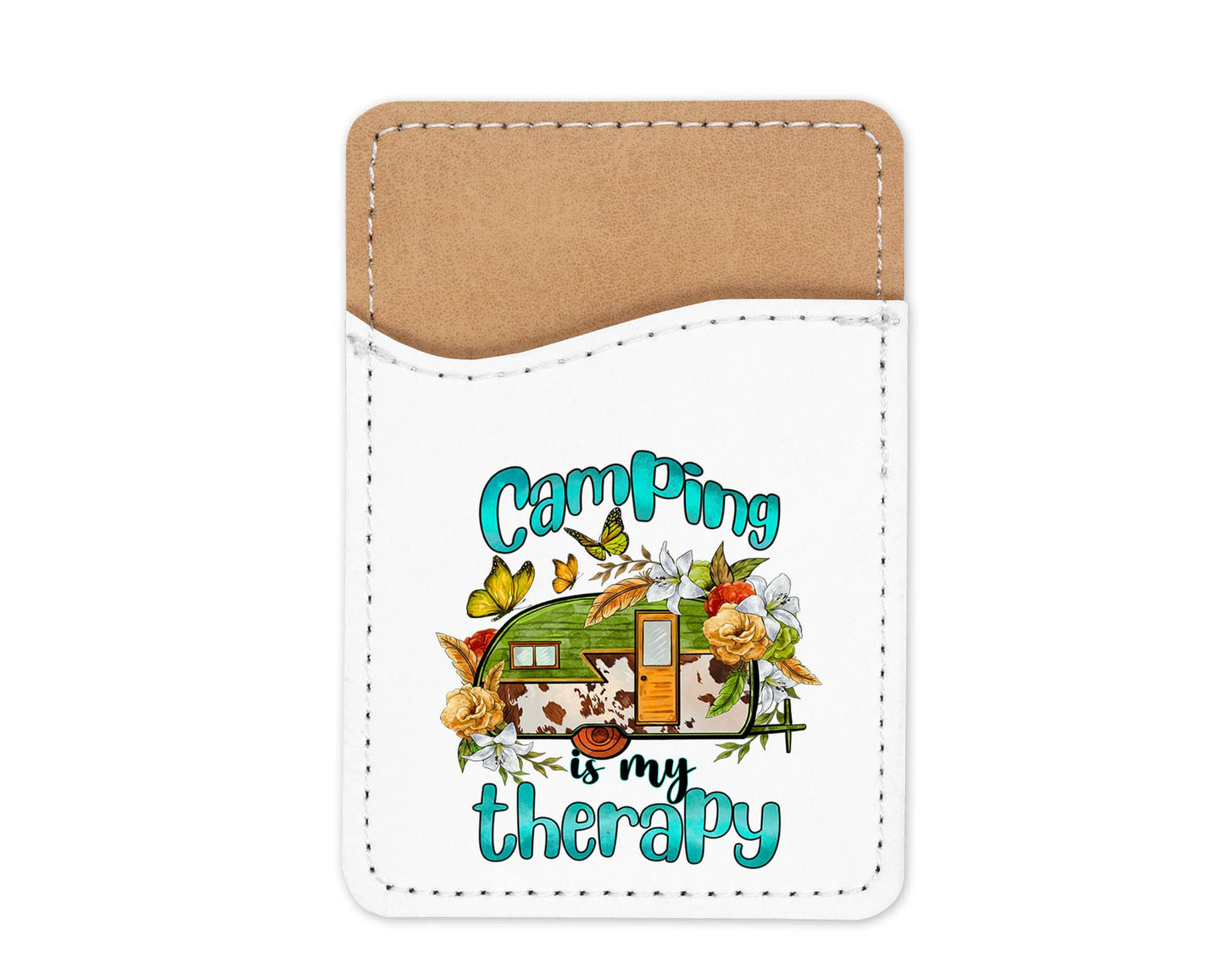 Camping is My Therapy Cartera para teléfono Titular de la tarjeta de crédito