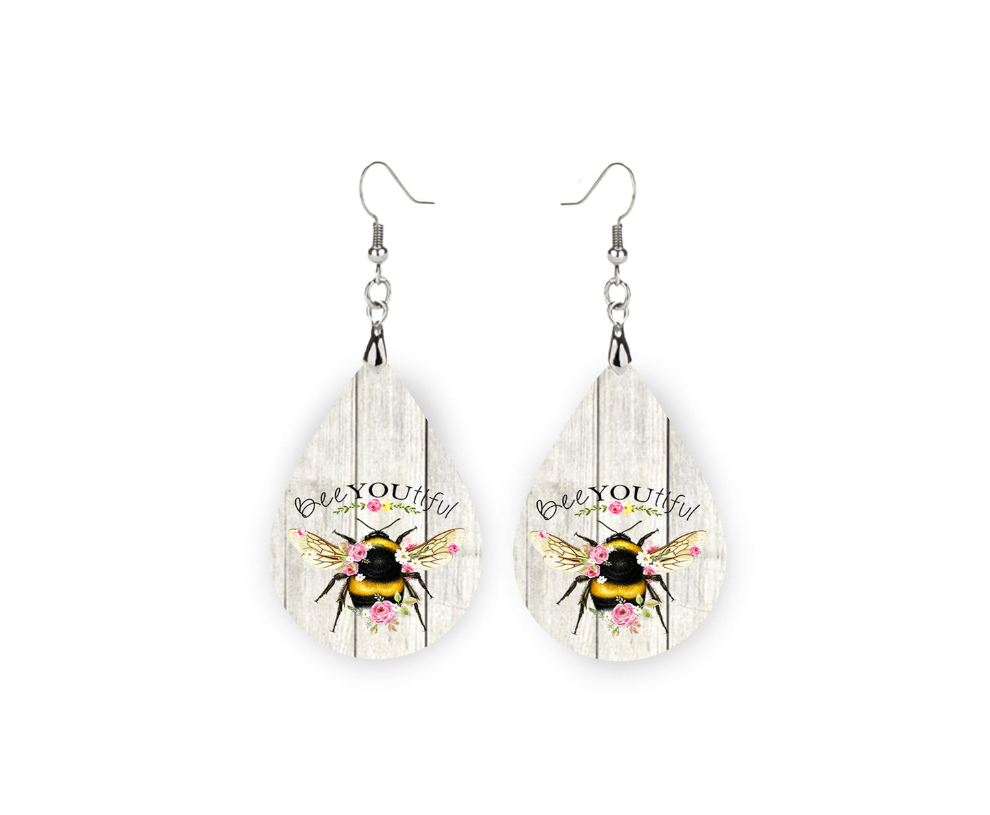 Set of Bee u tifil Beautiful Tear Drop Dangle Printed Earrings