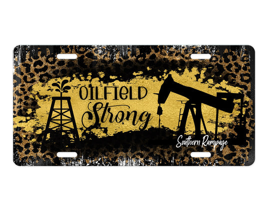 Oilfield Strong Aluminum Vanity License Plate Car Accessory Decorative Front Plate