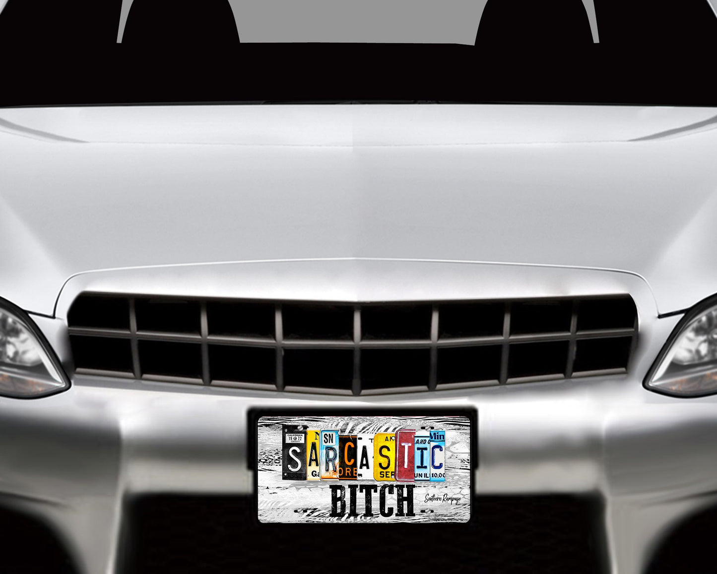 Sarcastic Bitch Aluminum Vanity License Plate Car Accessory Decorative Front Plate