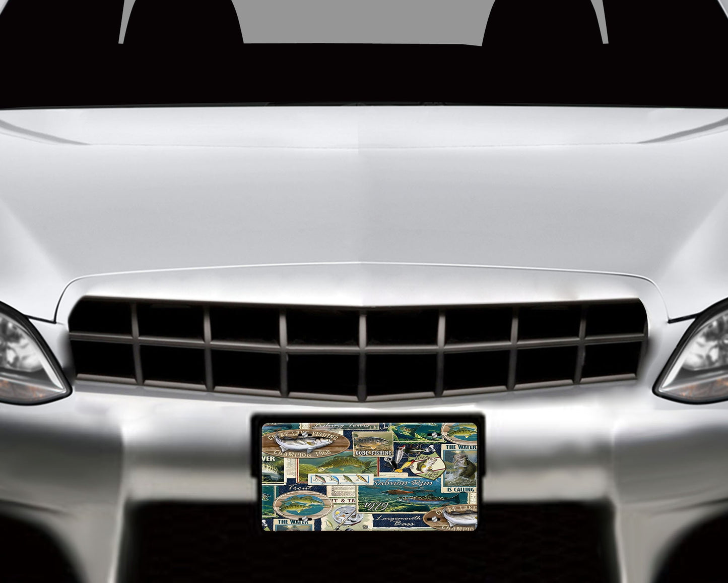 Fishing Trip Aluminum Front License Plate Vanity Plate