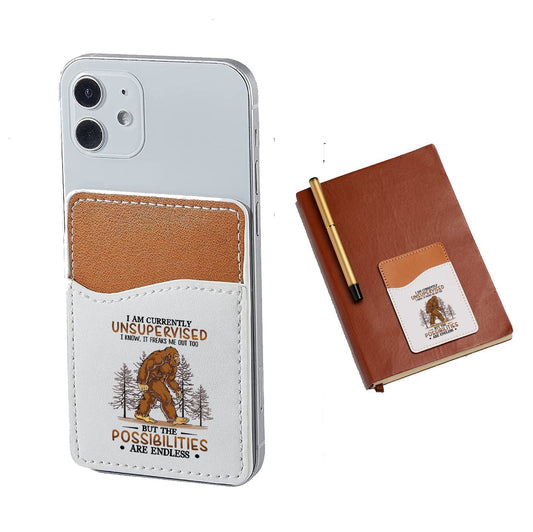 Currently Unsupervised Bigfoot Phone Wallet Credit Card Holder