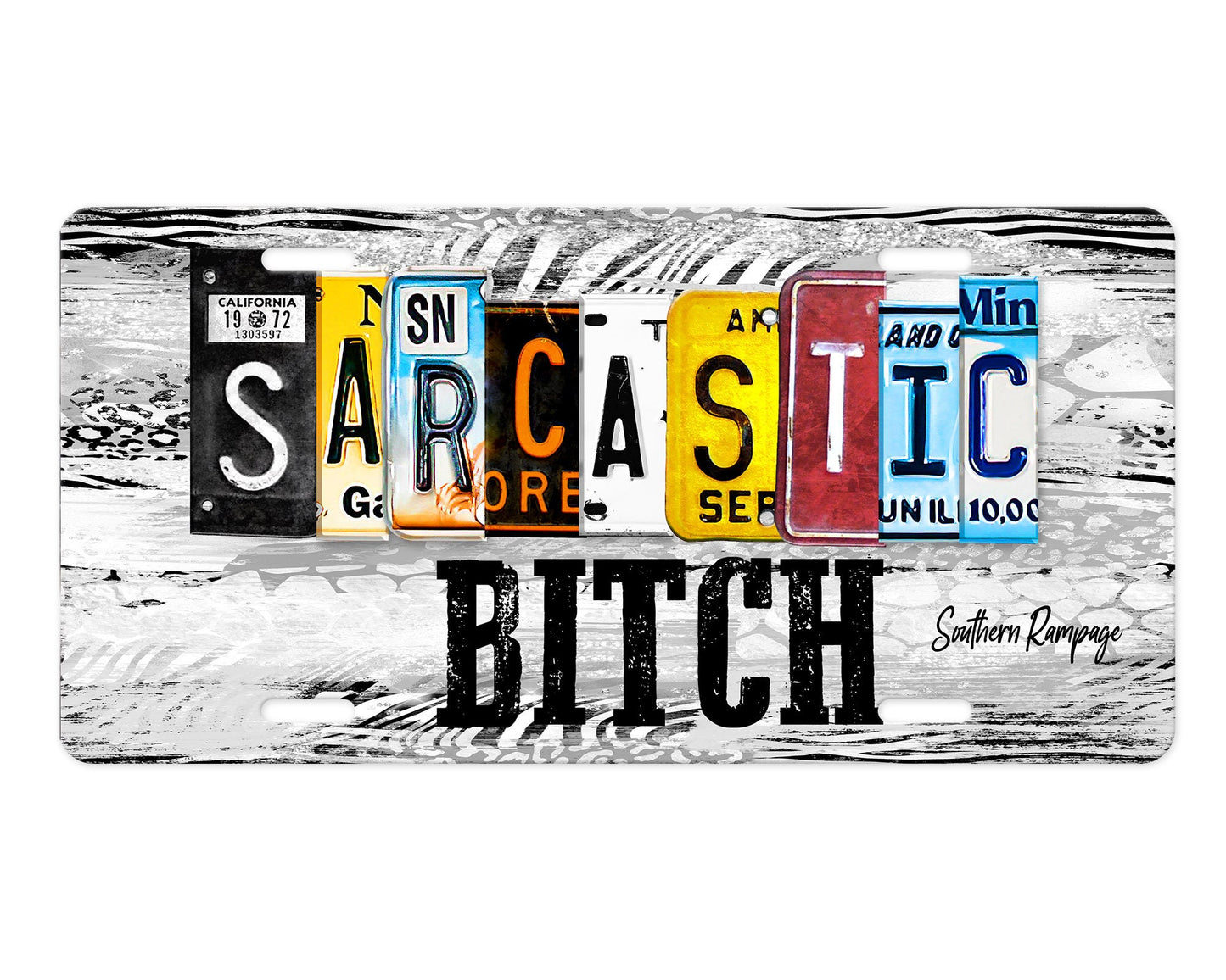 Sarcastic Bitch Aluminum Vanity License Plate Car Accessory Decorative Front Plate