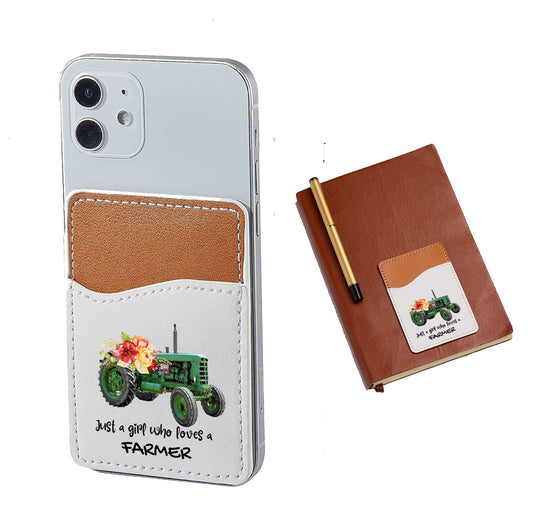 Just a Girl Who Loves a Farmer Phone Wallet Credit Card Holder