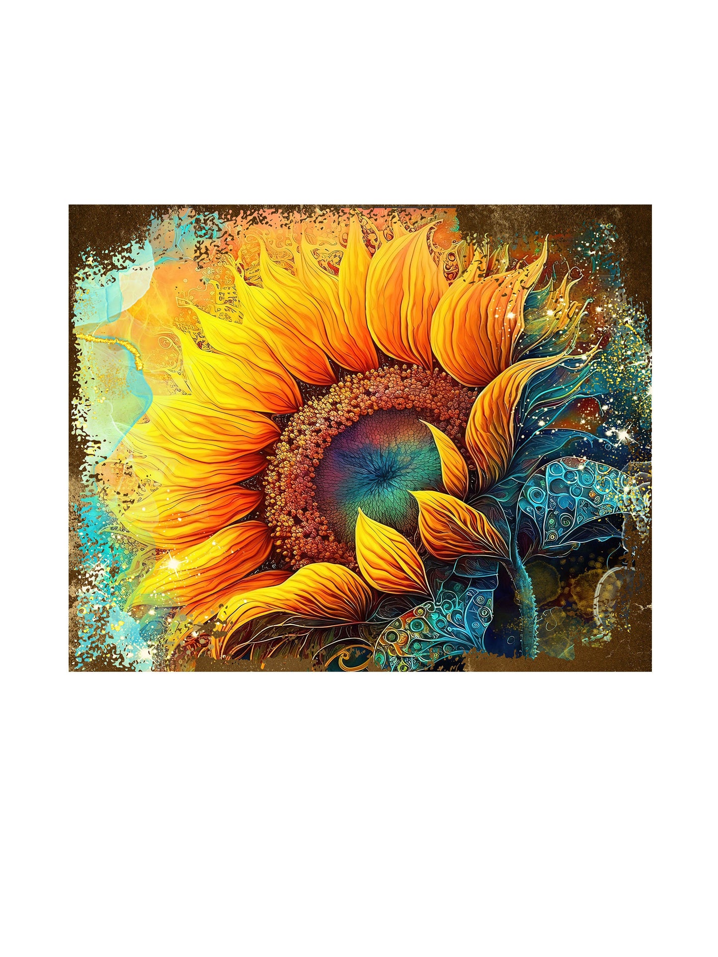 16x20 Wild Sunflower Floral Wall Art Canvas Print
