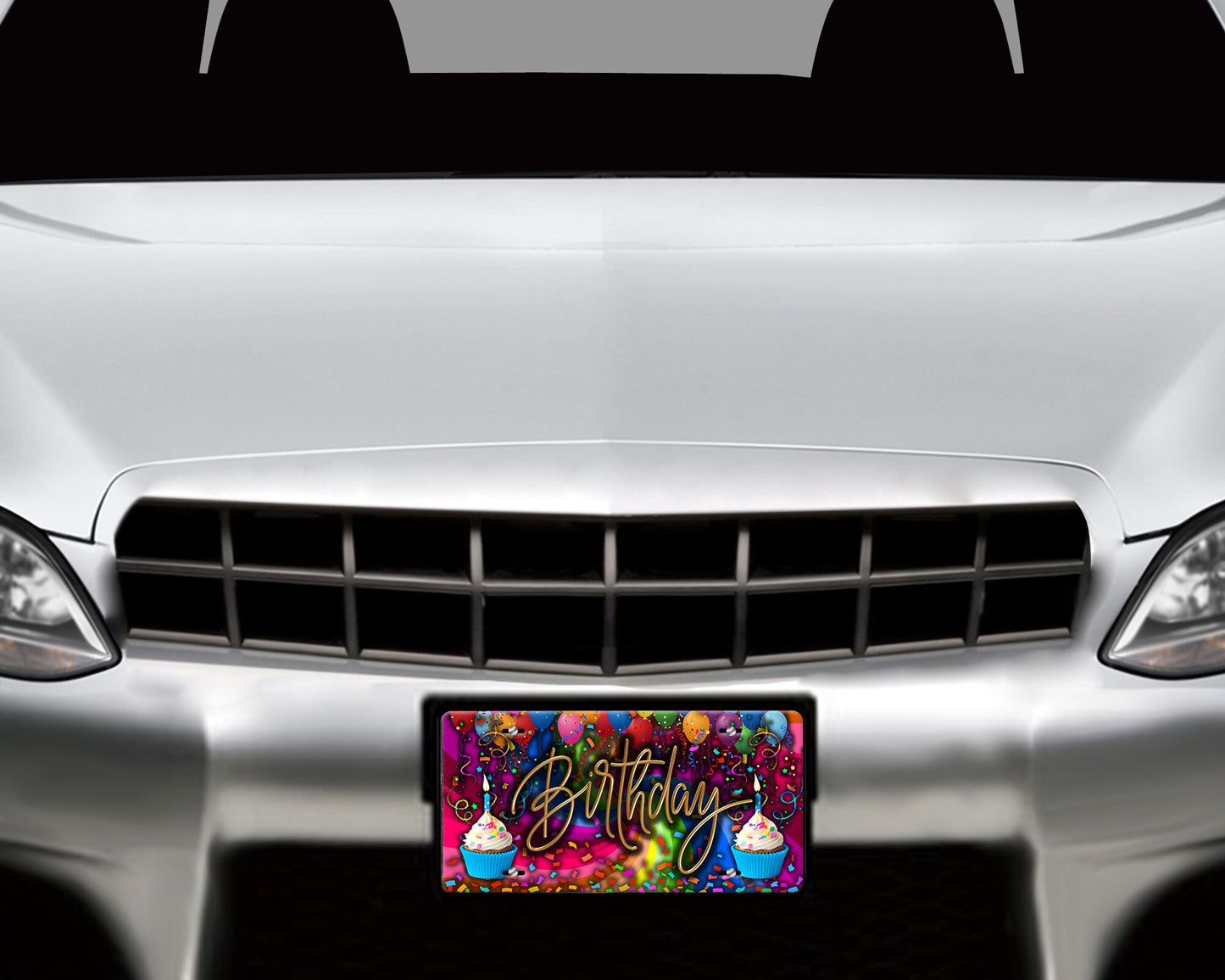 Birthday Celebrate Aluminum Vanity License Plate Car Accessory Decorative Front Plate