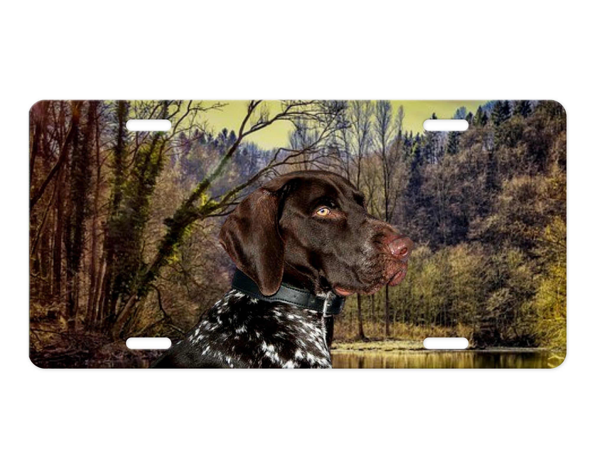 German Short Haired Pointer Pet Lovers Dog Aluminum Vanity License Pla Twisted R Designs