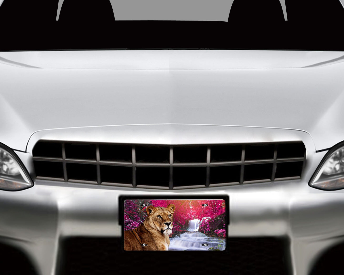 Lioness Aluminum Vanity License Plate Car Accessory Decorative Front Plate