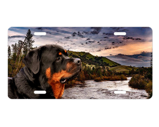 Rottweiler Pet Lovers Dog Aluminum Vanity License Plate Car Accessory Decorative Front Plate