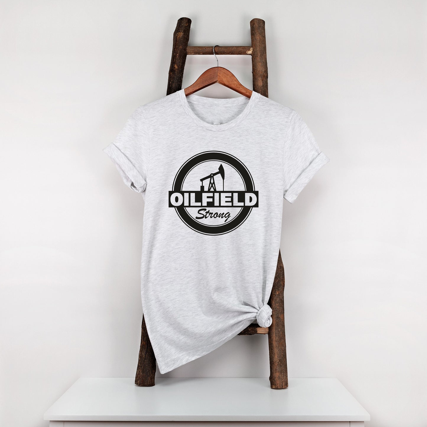 Oilfield Strong, T Shirt,  Tshirt, Skull Graphic, Graphic T's  100% Cotton Black White or Gray, Tee