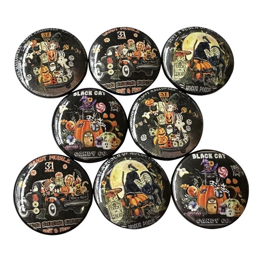 Set of 8 Halloween Cabinet Knobs, Drawer Knobs and Pulls, Holiday Decor,