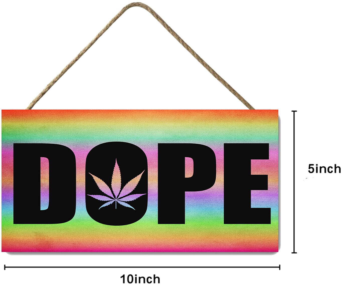 Dope Hanging Wall Sign Wood Home Decor, Hippie Decor,